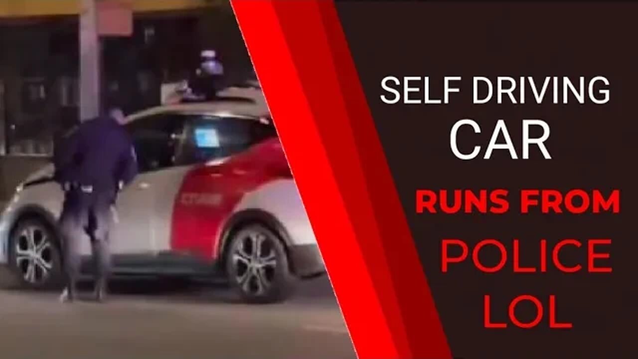 Self Driving Car Runs From The Police Caught On Video 😂🤣