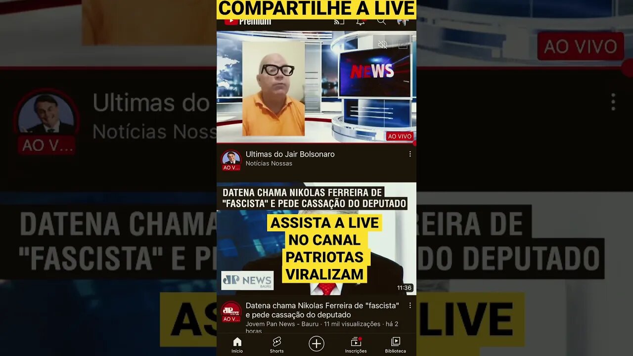 Nossa Live já está no ar! Compartilhe Patriota !