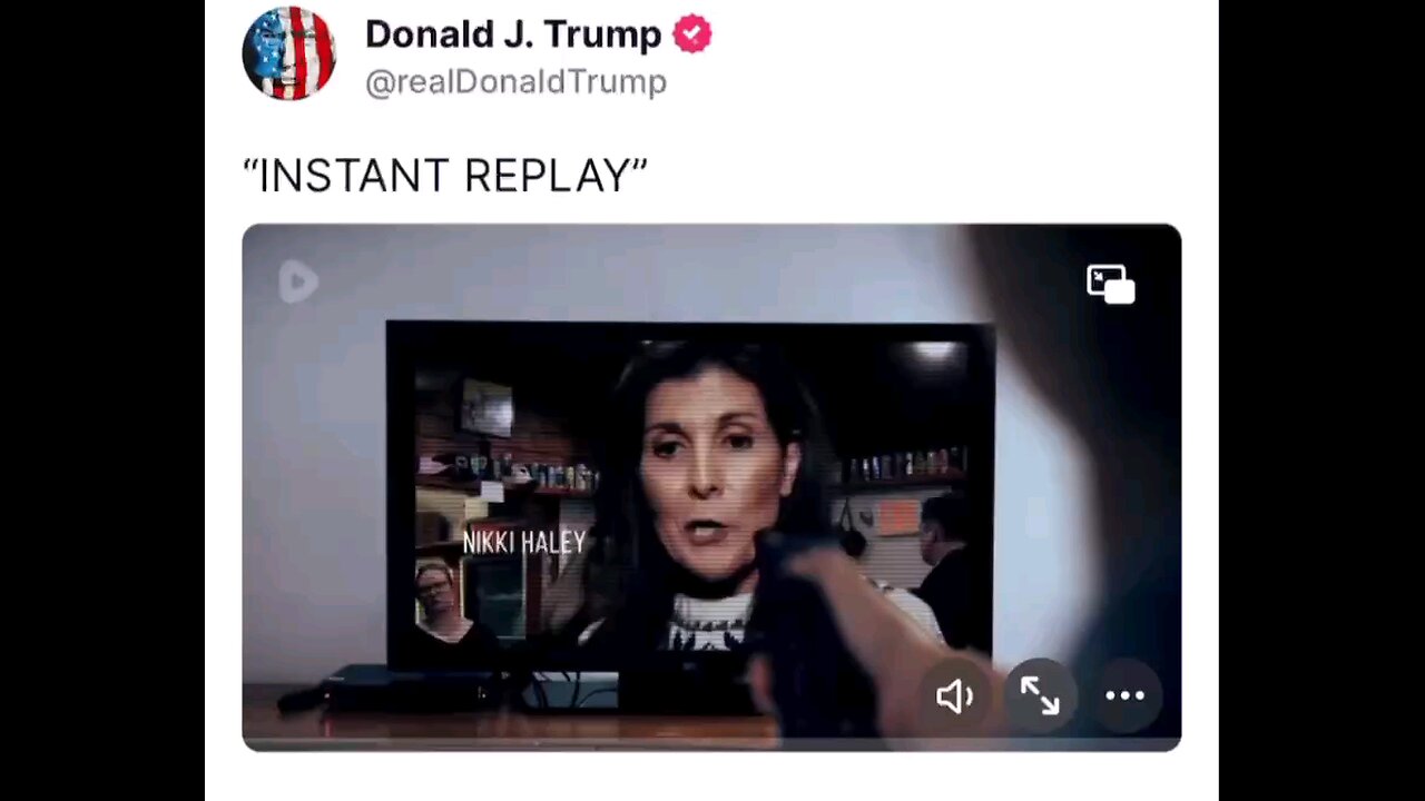 Trump throws the red instant replay hat!