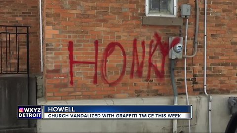 Howell church spray painted with racial slurs