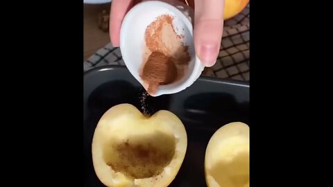 Baked apples with cottage cheese and nuts in the oven