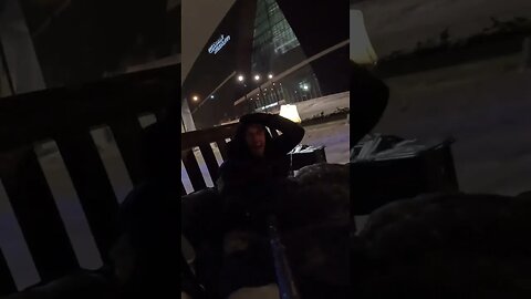 Epic Snow Sledding on a Bed in Minneapolis