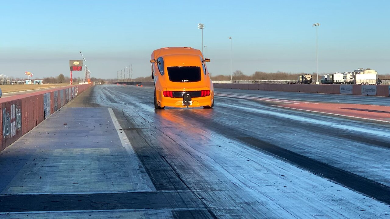 Mustang Does Huge Wheelie