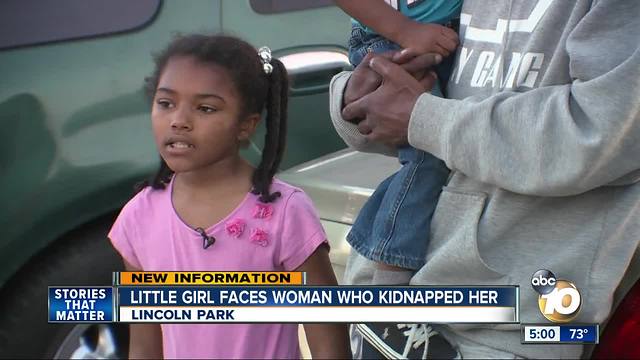 Little girl faces woman who kidnapped her