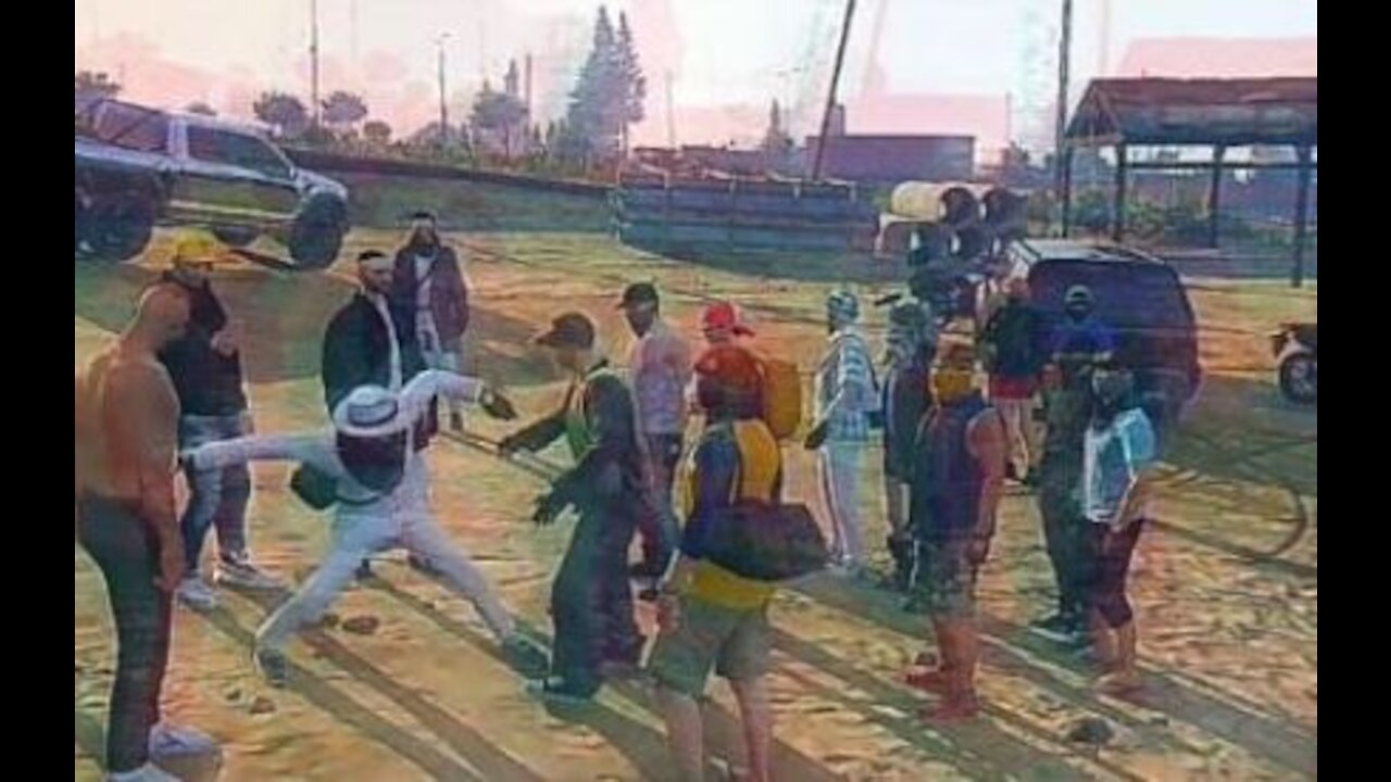 Grand Theft Auto V Five - A battle between Gangster