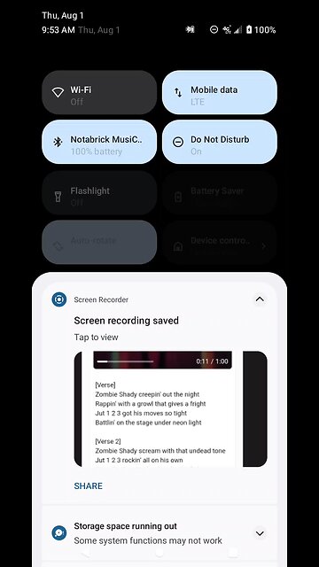 a preview to a new song