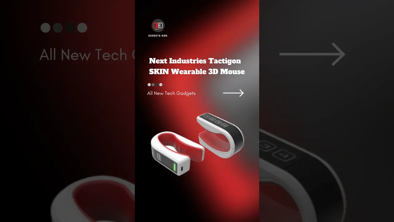 Next Industries Tactigon SKIN Wearable 3D Mouse #mouse #wearabledevices #gadgets #coolgadgets