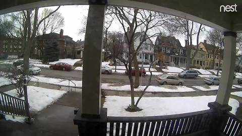 Man stealing package off front porch caught on surveillance video