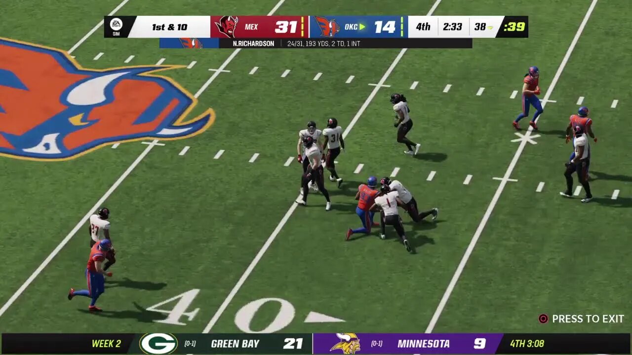 TDFL Football [Season 11/Week 2]: Mexico City (0-1) @ Oklahoma City (0-1)