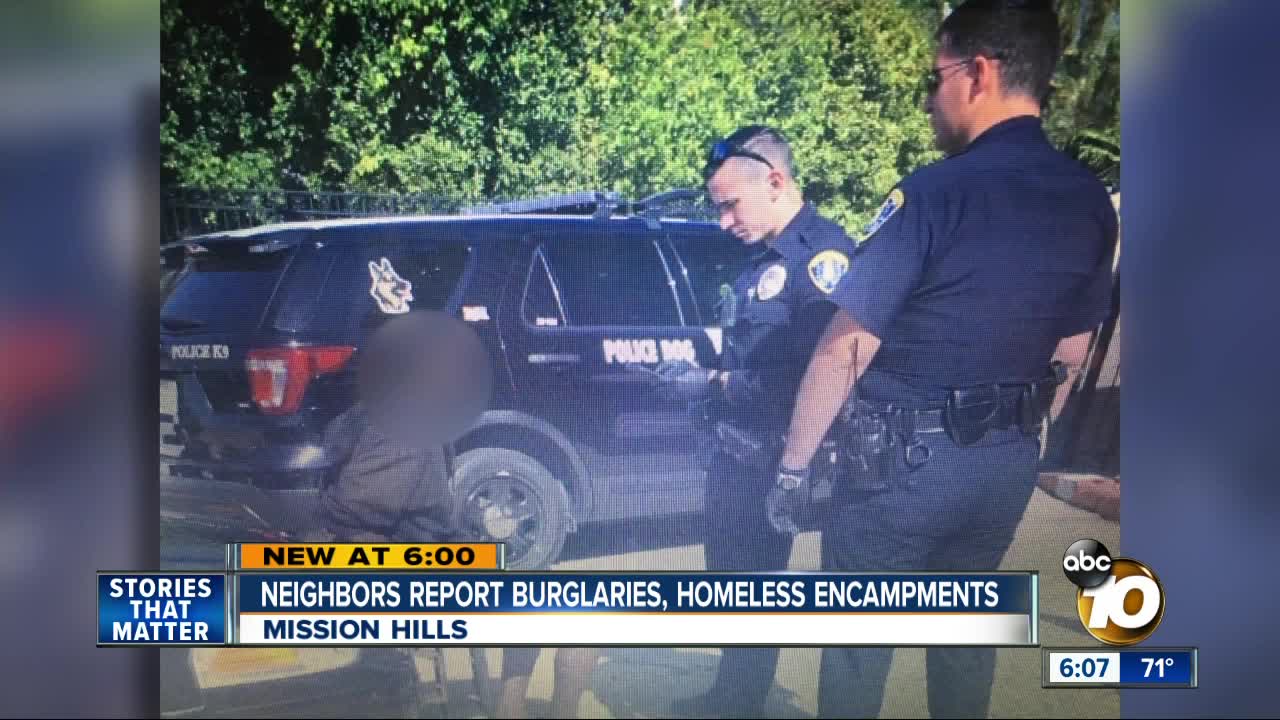 Neighbors report break-ins from homeless