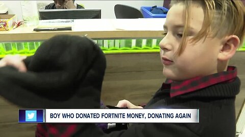 Boy who donated Fortnite money, donating again