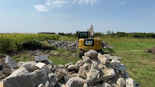 Shooting berm build begins