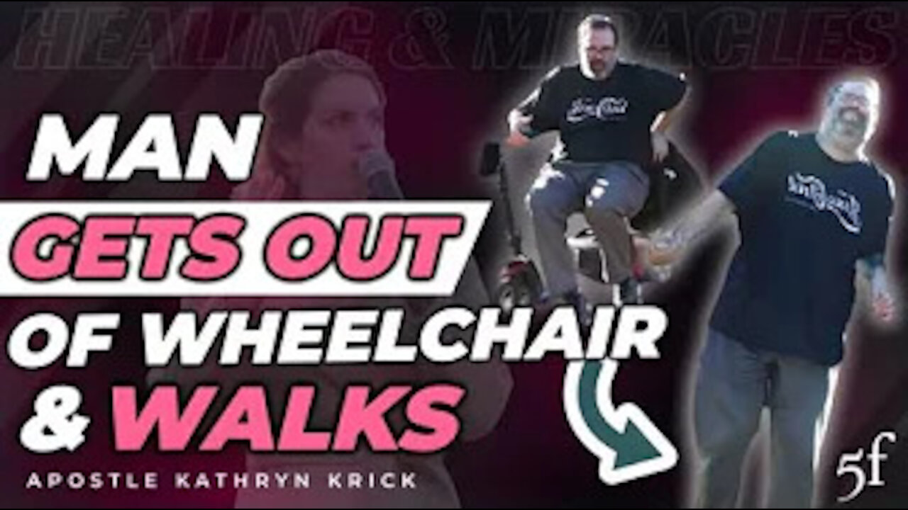 HE GETS OUT OF HIS WHEELCHAIR & WALKS!