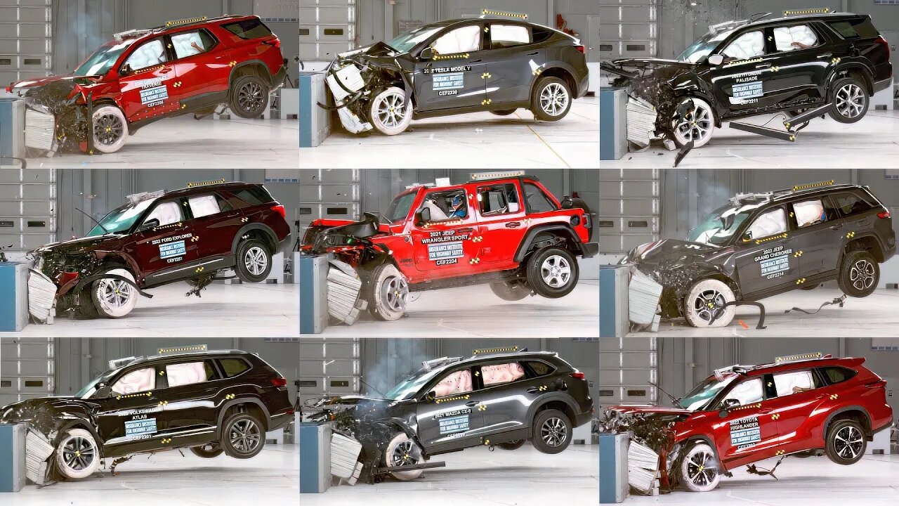 CRASH TEST 10 Midsize SUVs – Frontal Impacts