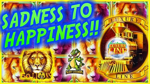 DOUBLE SADNESS TO UTTER HAPPINESS! Luxury Line Cash Express 50 Lions Slot LIVESTREAM HIGHLIGHT