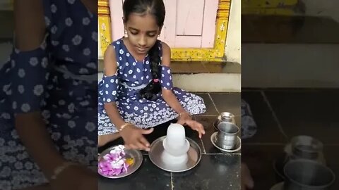 Shiva lingam make with ice#shorts #youtubeshorts #viral #trending #telugu #hai sowji vlogs