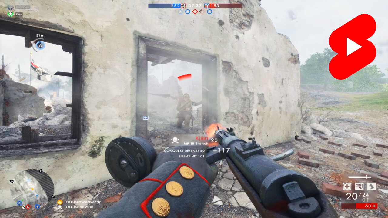 #shorts Battlefield 1 Medic Mania and M18 Trench Owning