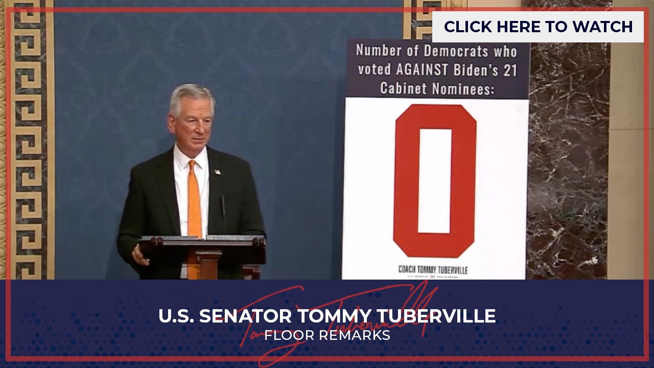Senator Tuberville Calls for GOP Colleagues to Confirm President Trump's Cabinet
