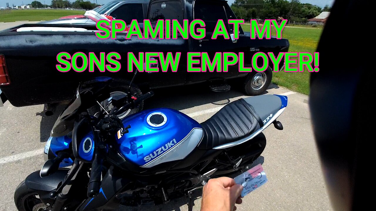 Spaming at my son's new employer!