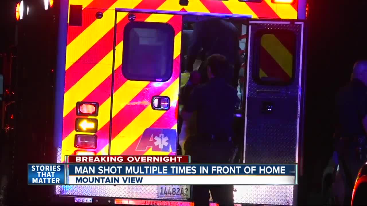 Man shot multiple times in front of Mountain View home