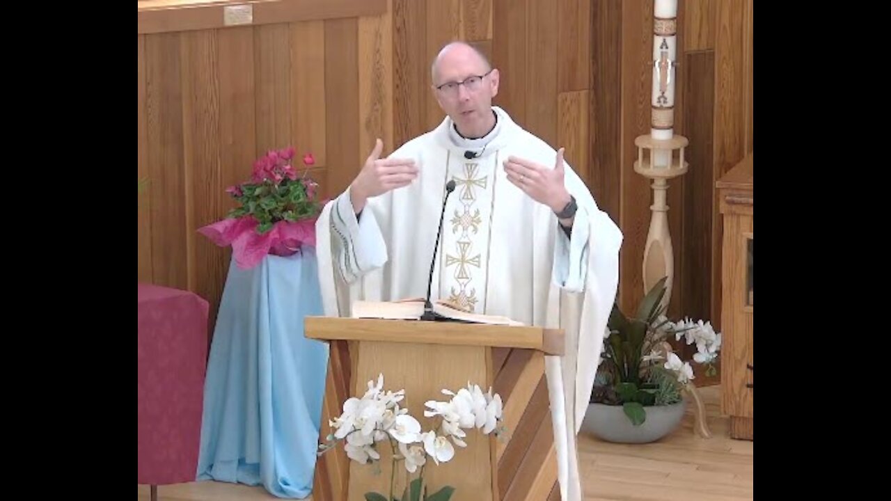 Catholic priest with a homily message for the unvaxxed
