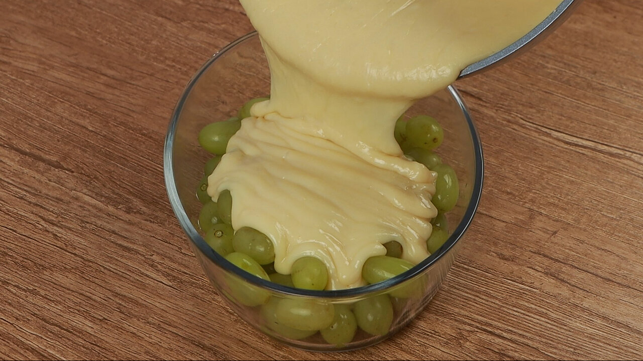 Creamy grape dessert, quick and easy