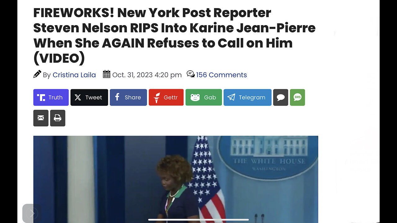 FIREWORKS! New York Post Reporter Steven Nelson RIPS Into Karine Jean-Pierre