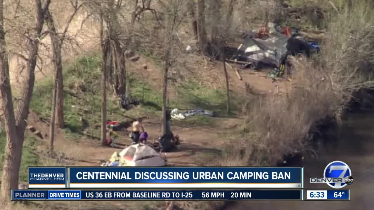 Centennial discussing urban camping ban