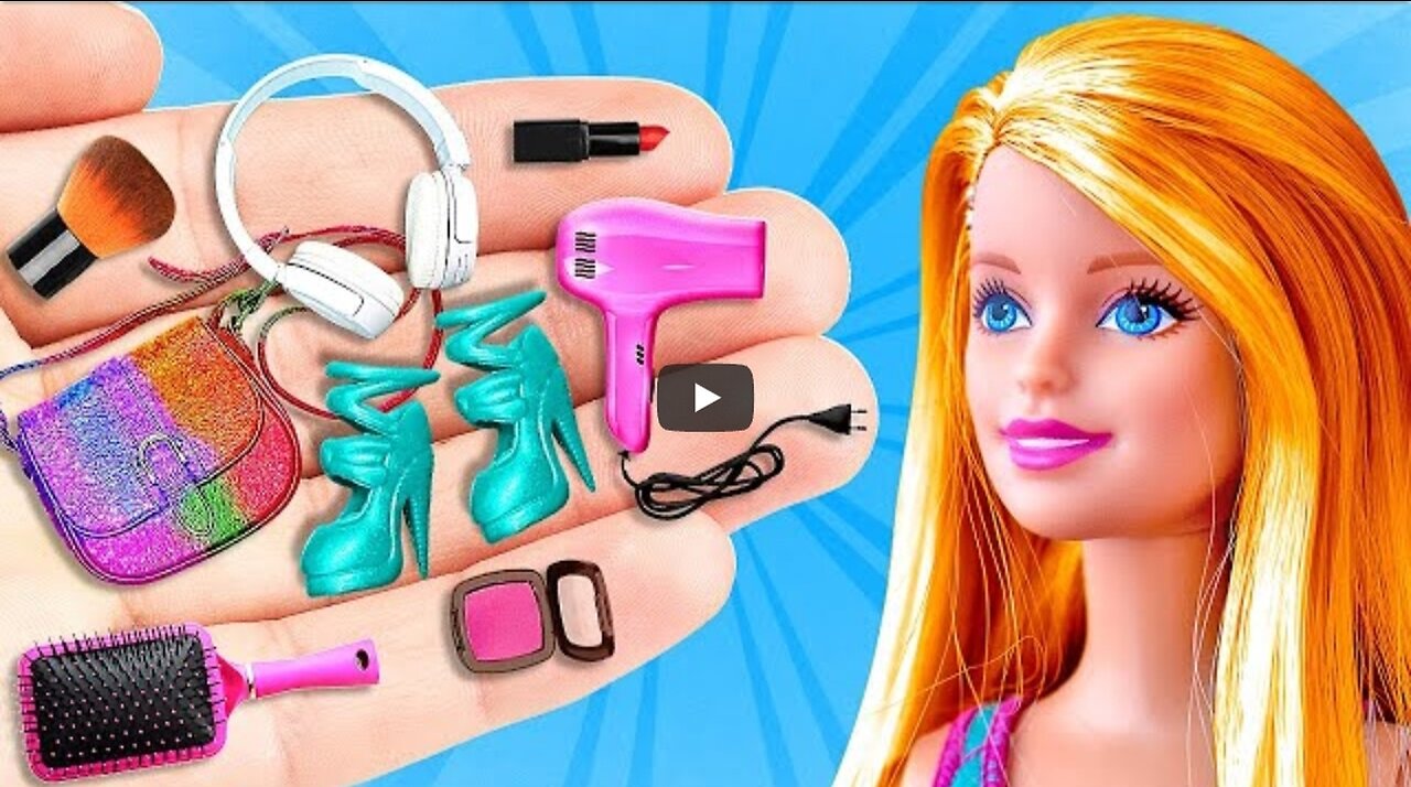 Coolest Doll Hacks! DIY Accessories And Mini Clothes For Dolls