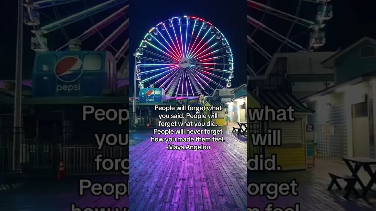 -Maya Angelou #quotes #mayaangelou #quoteoftheday #ferriswheel #boardwalk #nightlight