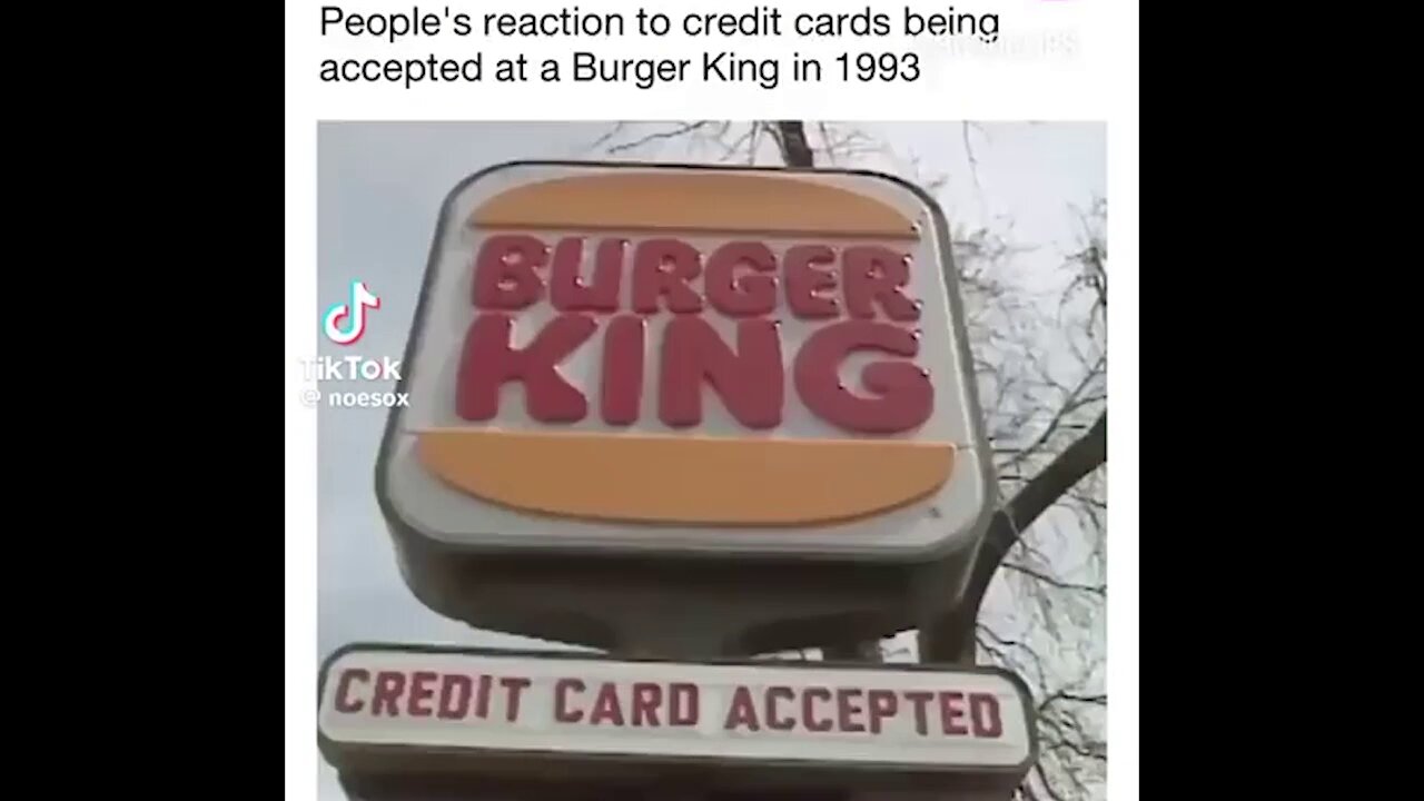 People negatively reacting to Burger King accepting Credit Cards in 1993 🍔💳😡