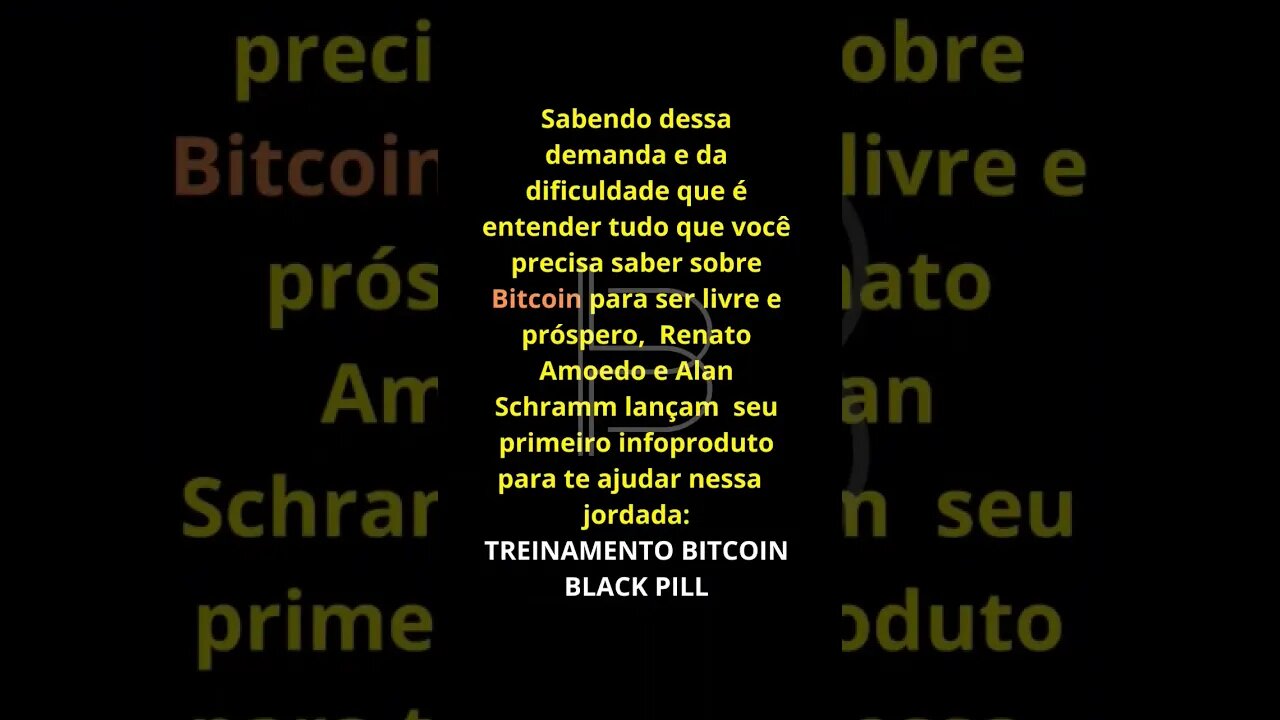 PRÉ-VENDA DO CURSO BITCOIN BLACKPILL - CUPOM 10%: CORTESBLACKPILL - LINK NOS COMENTÁRIOS