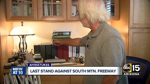 Man fighting South Mountain freeway project and his HOA