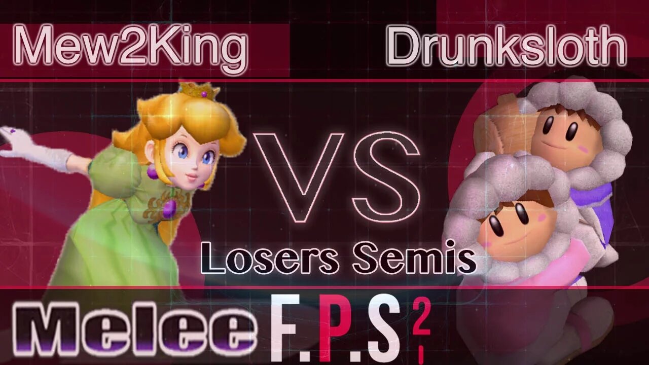 MVG FOX|Mew2King (Peach) vs. Drunksloth (Ice Climbers) - Melee Losers Quarters - FPS2