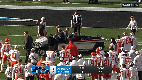 NFL: Ja'Tavion Sanders of Carolina Panthers Carted Off Field After Landing on Head vs Chiefs