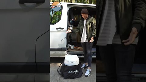 A toilet in a small van…. Jack’s got it covered! Full video on our channel!! #van #vanlife