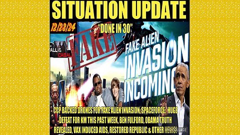 SITUATION UPDATE 12/23/24 - CCP Backed Drones, Benjamin Fulford Highlights, Obama Revealed, Vaids