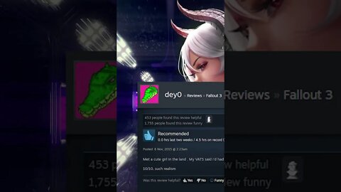 Fallout 3 Steam Review - Fallout girl reject me ;(