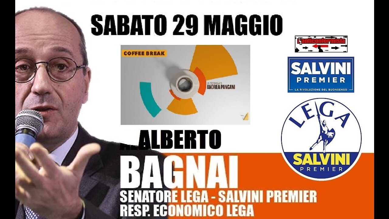 🔴 Sen. Alberto Bagnai ospite nella trasmissione "Coffee Break" del 29/05/2021.