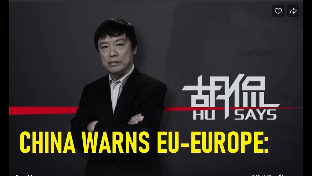 THE WARNING from China to EU and Europe !