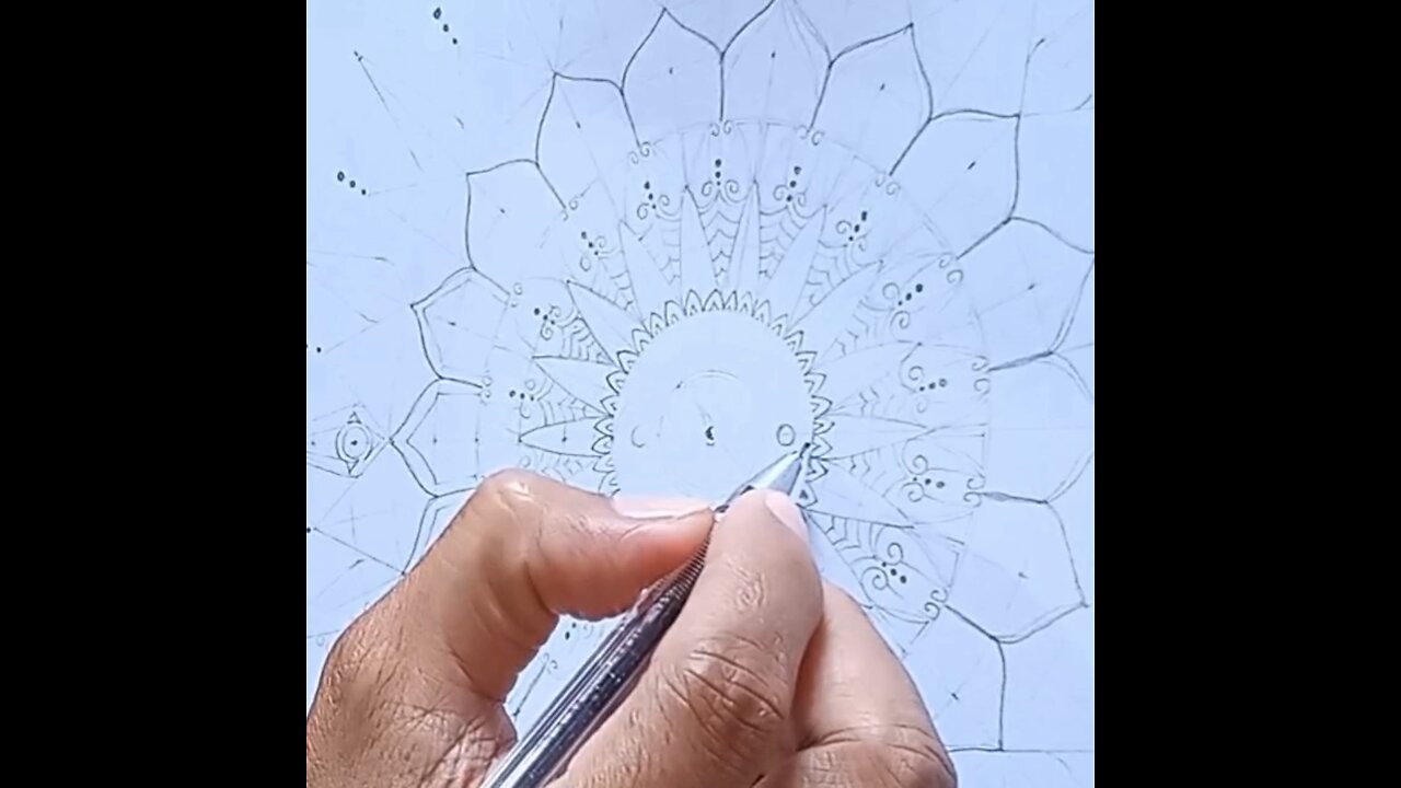 How to draw a Mandala simple and easy