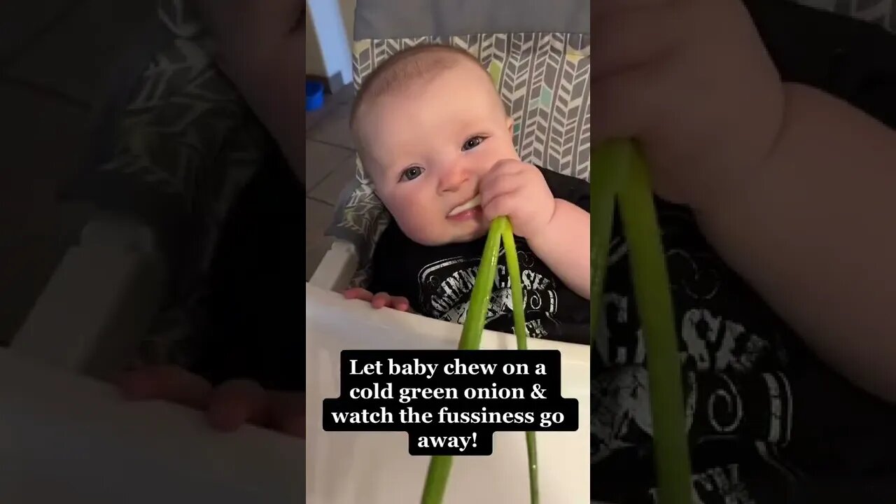 jamiedandrea Creator, Green onions have analgesic properties so try letting your baby gnaw on a