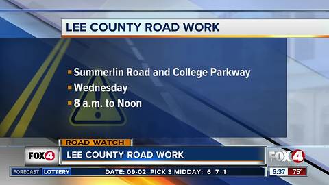 Lee County road work planned this week