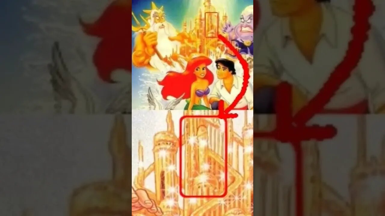 #CORTE Mensagens subliminares Disney Castelo Pequena Sereia #shorts #jesus #igreja #cristão #disney