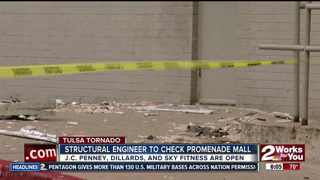 Engineers to tour Tulsa mall following tornado