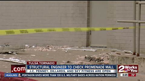 Engineers to tour Tulsa mall following tornado