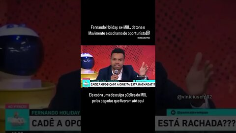 Fernando Holiday, ex-MBL, detona o Movimento e os chama de oportunistas PARTE 2