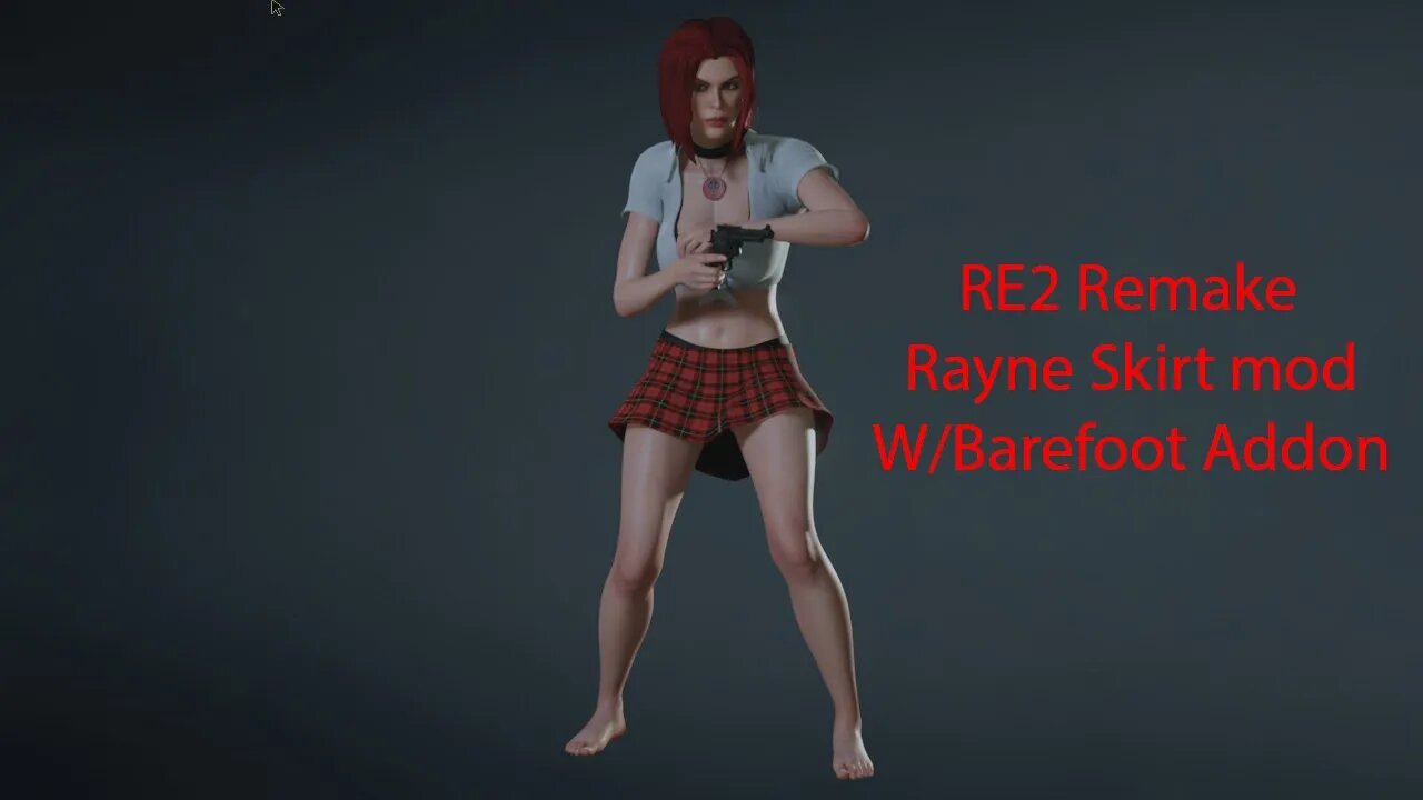 RE2 Remake Claire A - Rayne Skirt outfit W/Barefoot addon