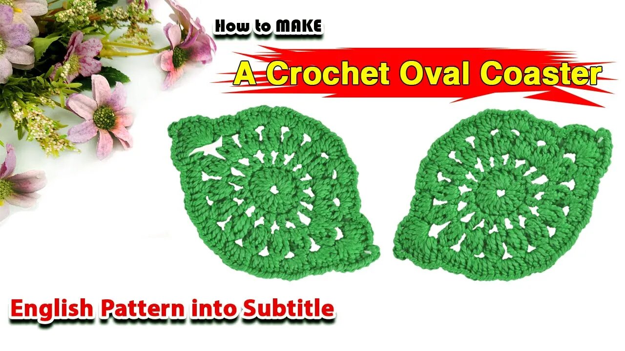 How To Crochet An Oval Coaster l Crafting Wheel