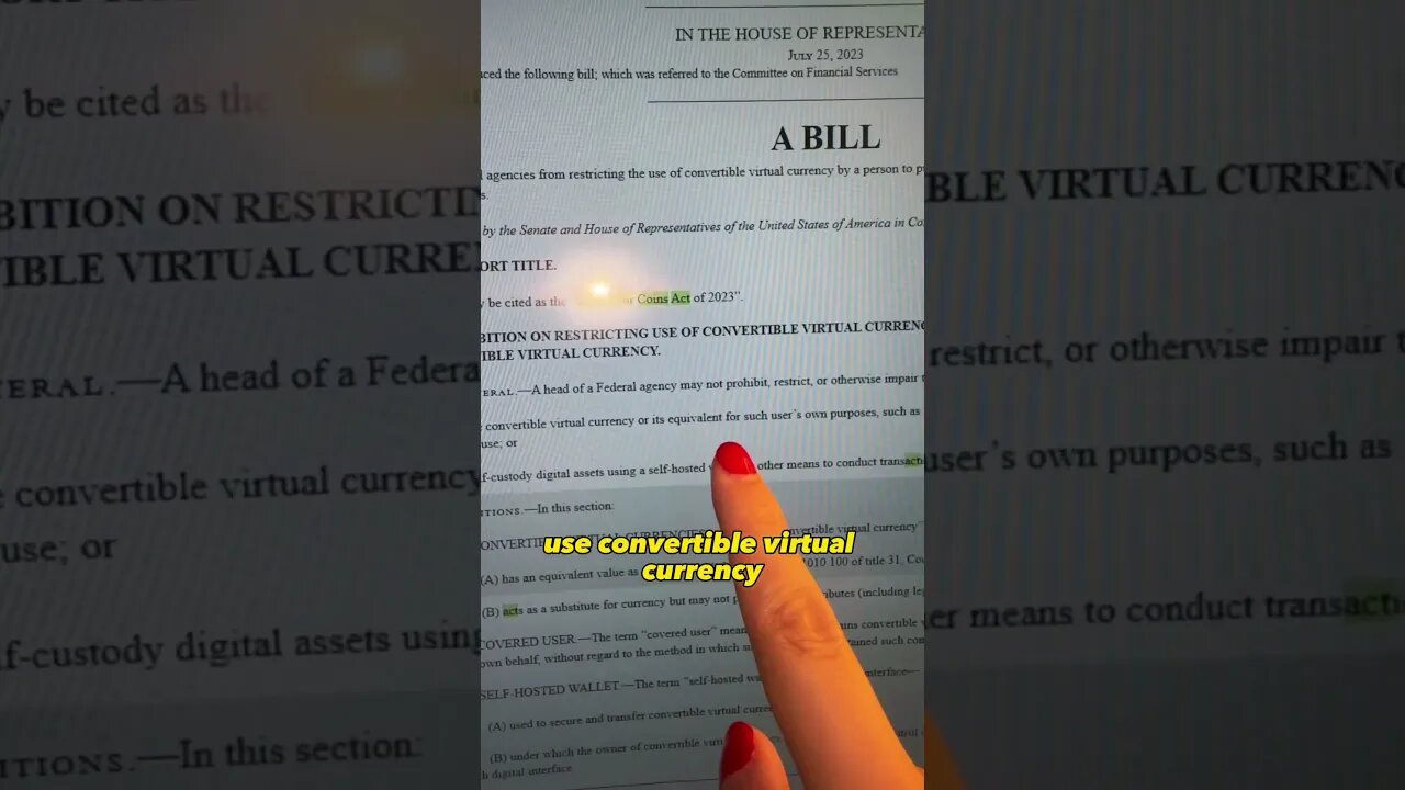 THIS BILL JUST PASSED! HUGE NEWS FOR BITCOIN AND CRYPTO! #bitcoin #crypto #missteencrypto #news